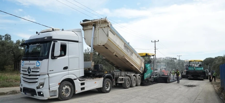 BALIKESİR’İN DÖRT BİR YANINDA YOLLARA BÜYÜKŞEHİR DOKUNUŞU